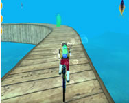 Underwater bicycle racing tracks bmx impossible stunt motoros HTML5 jtk
