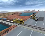 Highway traffic moto stunt racer game motoros HTML5 jtk